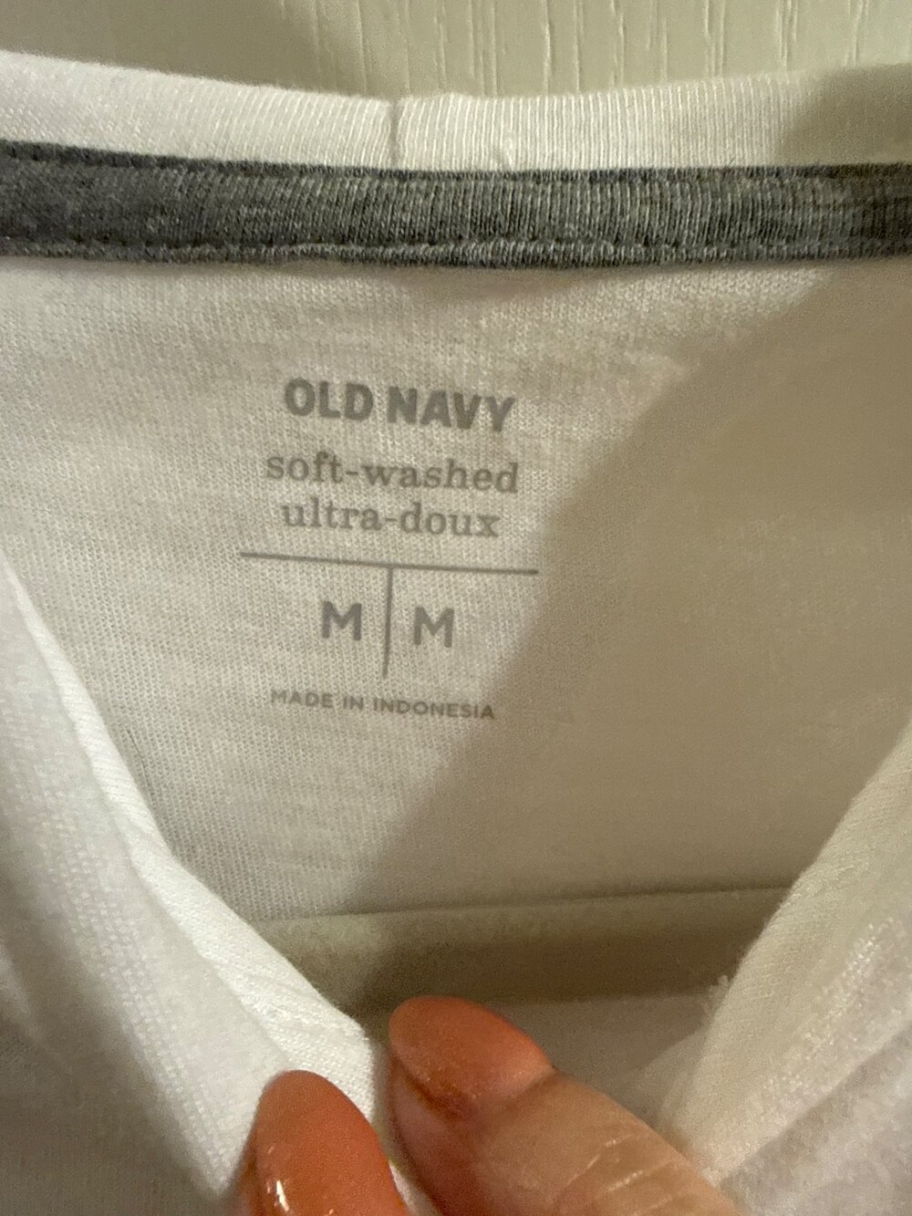 NEW with tags, Old Navy Colorblock Pullover Hoodie Navy White Size M - Picture 3 of 6